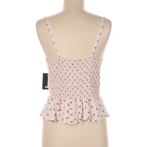 NWT reformation Adela Top in cherries blush light pink size 12 seen on riverdale - Picture 4 of 8